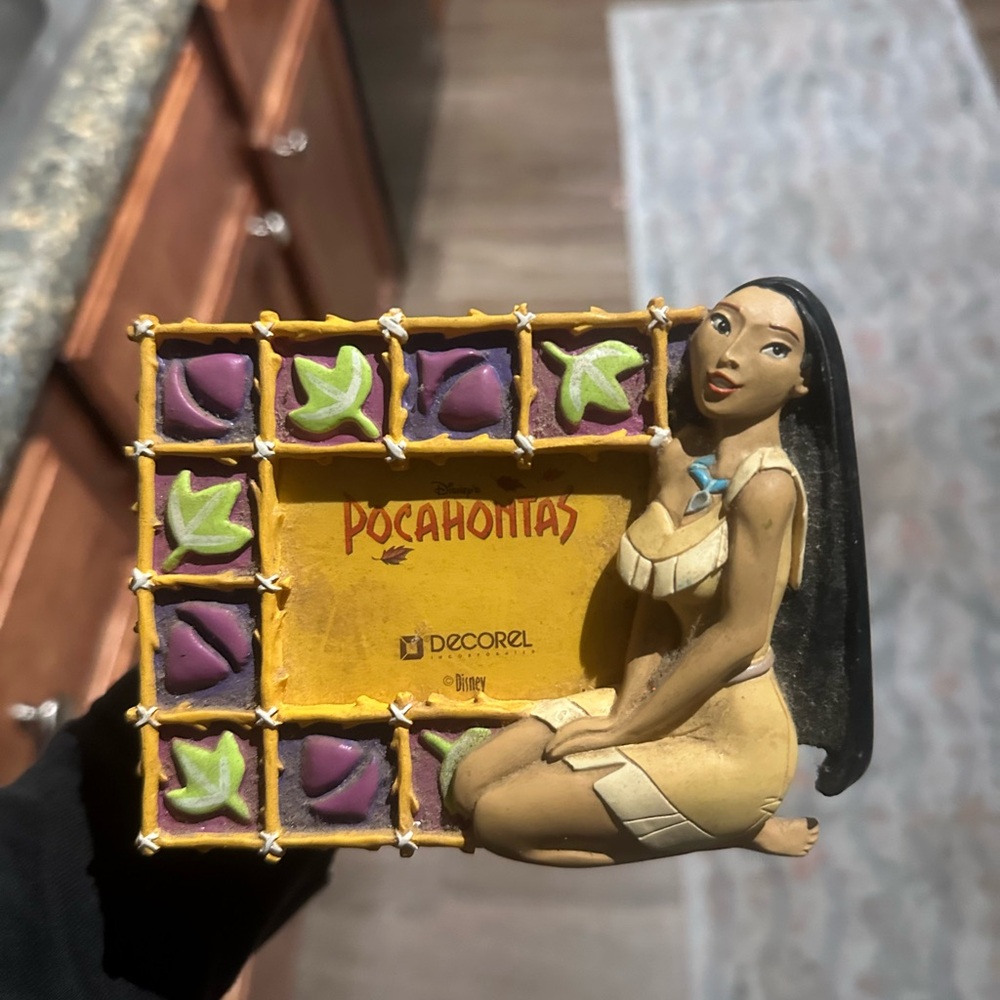 Disney Pocahontas Decorative Frame with Purple and Green Accents